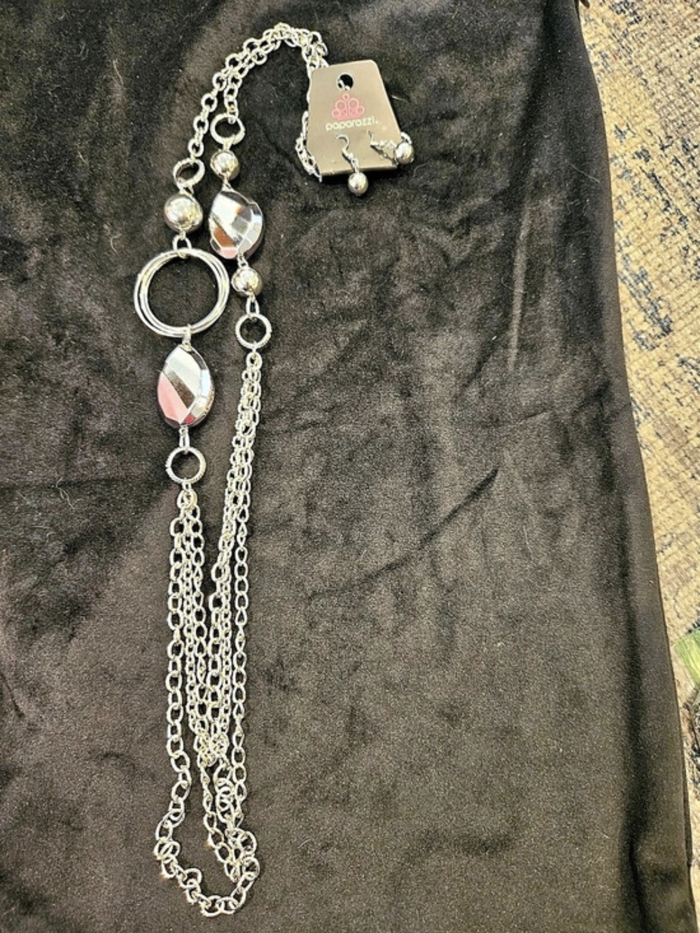 Paparazzi Silver-Tone Pendant Necklace & Earrings